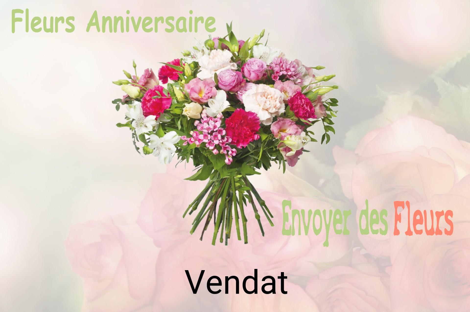 Bouquet de fleurs d’anniversaire livré à Vendat