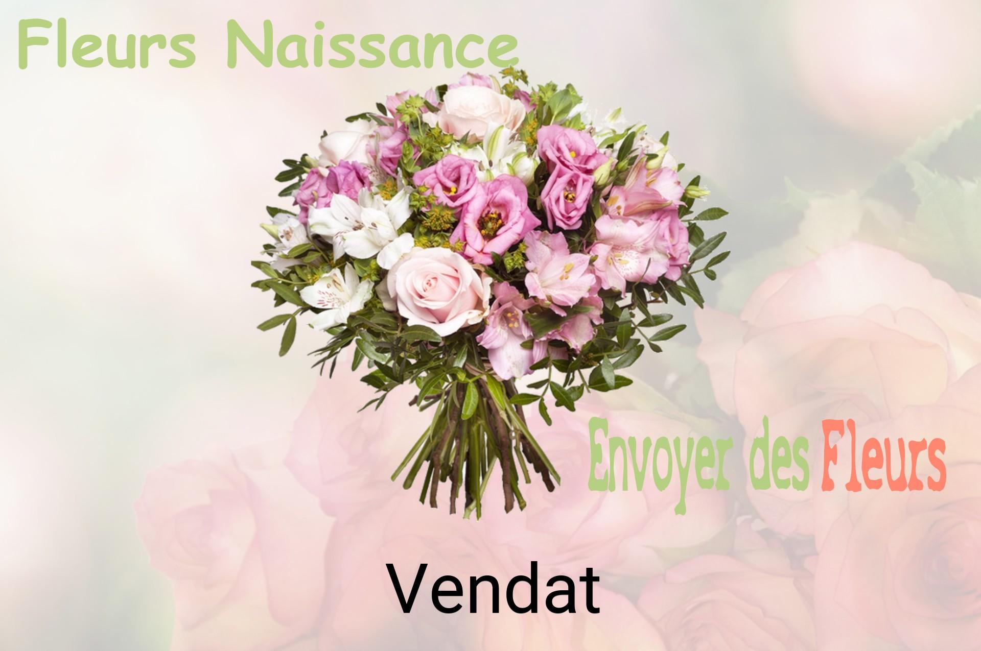 Bouquet de fleurs de naissance livré à Vendat